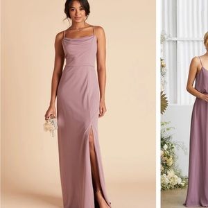 Birdy Grey Ash Dress Crepe Fabric Dark Mauve
